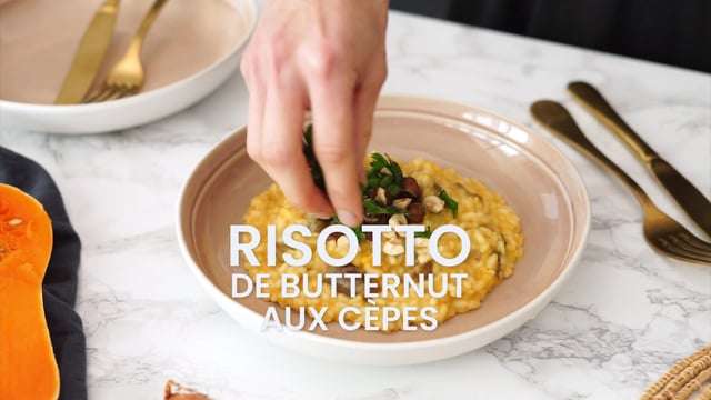 Risotto de butternut aux cèpes